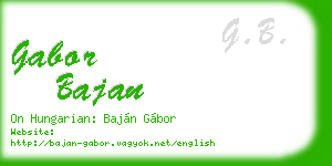 gabor bajan business card