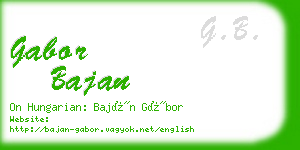 gabor bajan business card